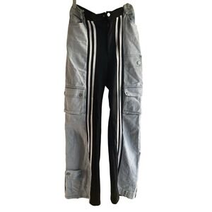 Balboa Women's Jean & Sweatpants Hybrid‎ black  & Denim Streetwear Rare S